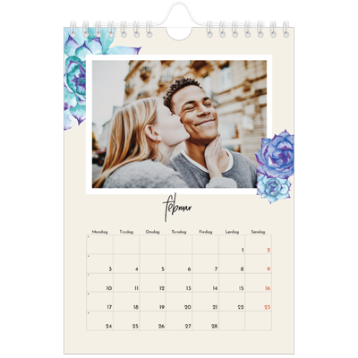 Fotokalender A5 — Malte blomster [Februar]