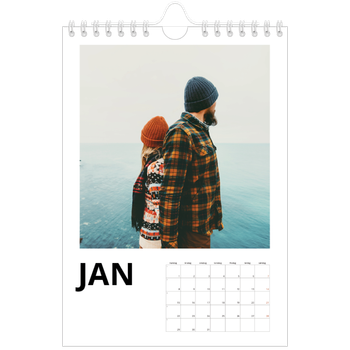 Fotokalender A5 — Hvit kalender