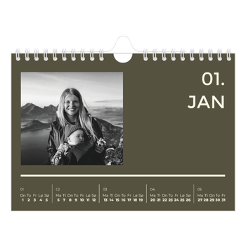 Fotokalender A5 — Moderne og dristig