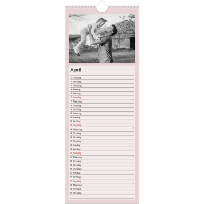 Fotokalender smal  — Nordiske pasteller [April]
