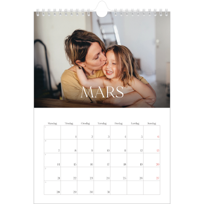 Fotokalender A4 (20 x 30 cm) — Tolv store måneder [Mars]
