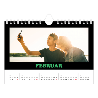 Fotokalender A5 — Morsom typografi [Februar]