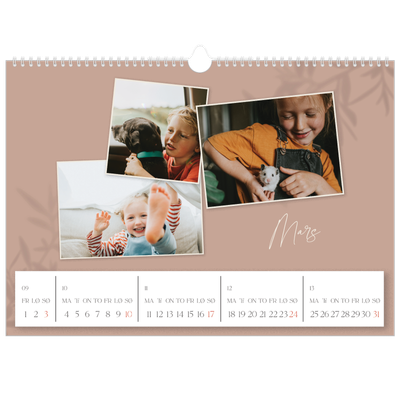 Fotokalender A3 — Jordnært design [Mars]