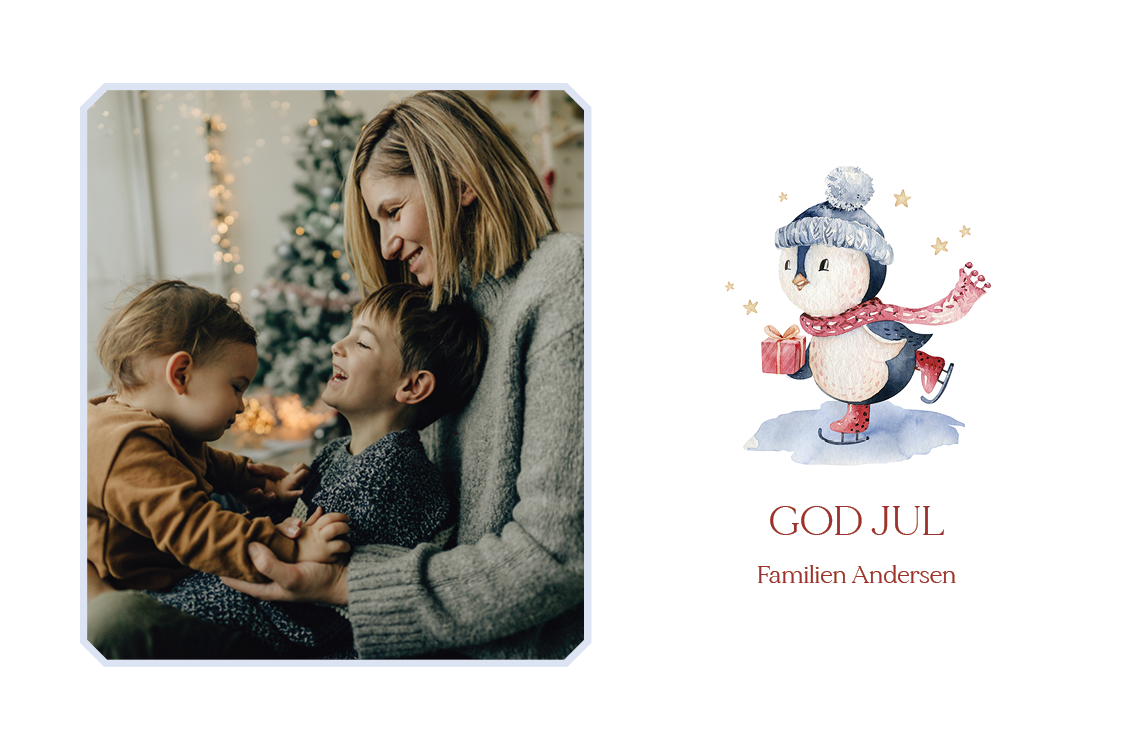 Fotokort — Pingvin på is