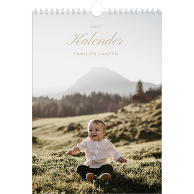 Fotokalender A4 (20 x 30 cm) — Elegant kalender [kalender-forside]
