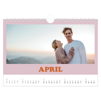Fotokalender A4 — Retro rammer [April]