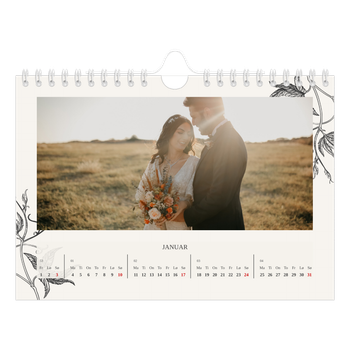 Fotokalender A5 — Blekk & blomst