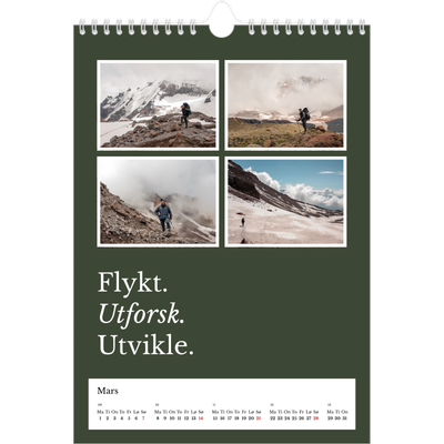 Fotokalender A4 (20 x 30 cm) — Redaksjonell Jord [Mars]