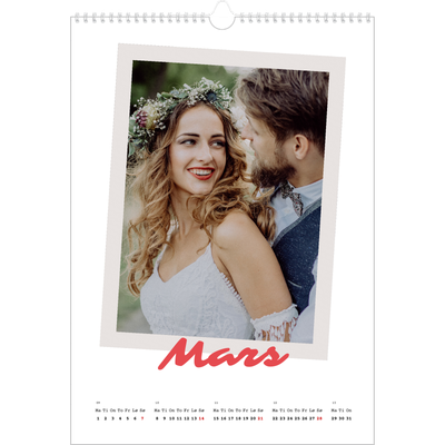 A3 Månedskalender — Signert trykk [Mars]