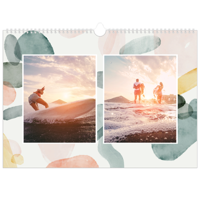 Fotokalender A3 — Akvarellformer [kalender-forside]
