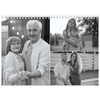 Fotokalender A4 dobbel (30 x 40 cm) — Bilder i fokus [kalender-forside]