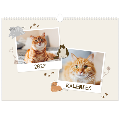 Fotokalender A3 — Leken kattunge [kalender-forside]