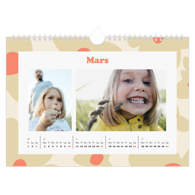 Fotokalender A4 — Lek med mønster [Mars]