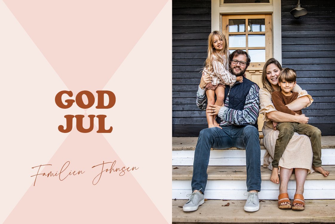 Fotokort — Rosa jul