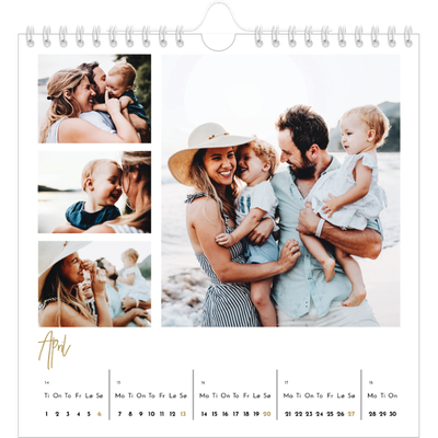 Månedskalender kvadratisk — Håndskrevet måned [April]