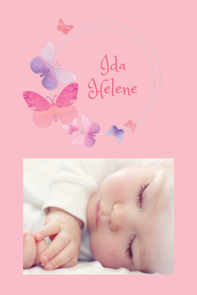 Invitasjoner — Akvarell sommerfugler