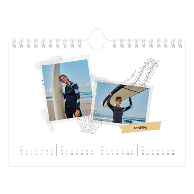 Fotokalender A5 — Scrapbook stil [Februar]