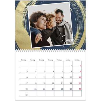 Fotokalender A4 dobbel — Gylne penselstrøk