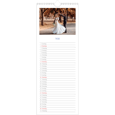 Fotokalender smal  — Klassisk kobolt [Mai]