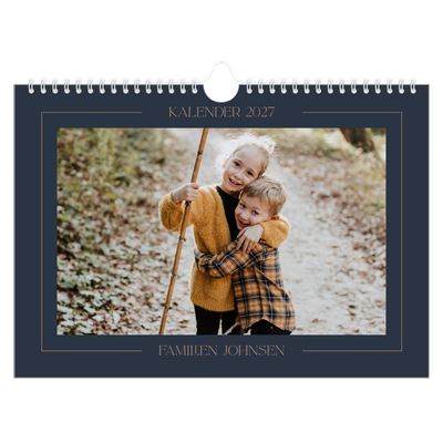 Fotokalender A4 — Prøyssisk blå [kalender-forside]