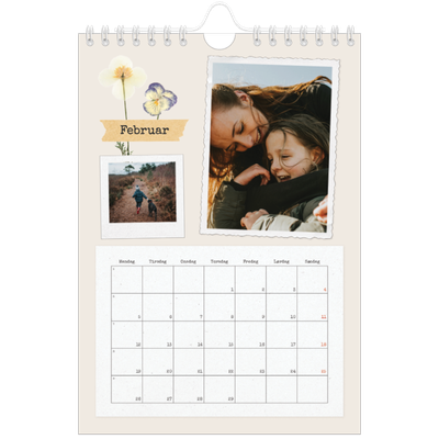 Fotokalender A5 — Vintage scrapbooking [Februar]