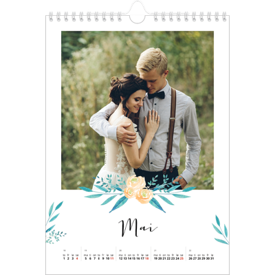 Fotokalender A4 (20 x 30 cm) — Blomsterillustrasjoner [kalender-forside]