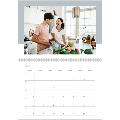 Fotokalender A4 dobbel (30 x 40 cm) — Kalender i jordfarger [kalender-forside]