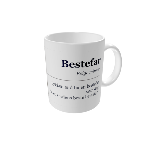 Kopp med bilde — Bestefars avis