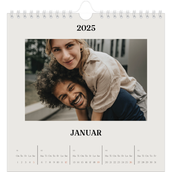 Fotokalender Kvadratisk — Simpelt og moderne