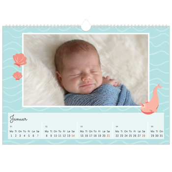 Fotokalender A3 — Søte dyr