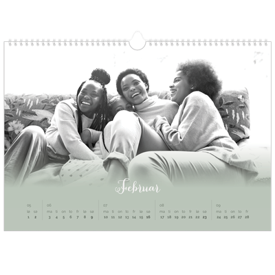 Fotokalender A3 — Grønn gradering [Februar]