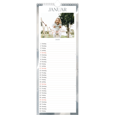Fotokalender smal  — Penseleffekt [Januar]