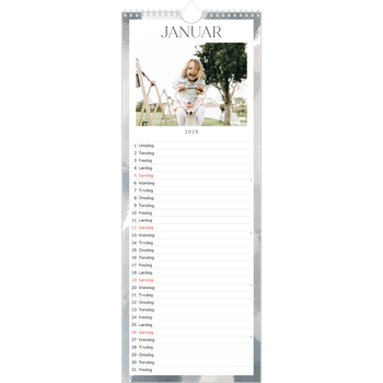 Fotokalender smal (15 x 40 cm) — Penseleffekt