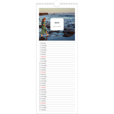 Fotokalender smal  — Den fulle historien [Mars]