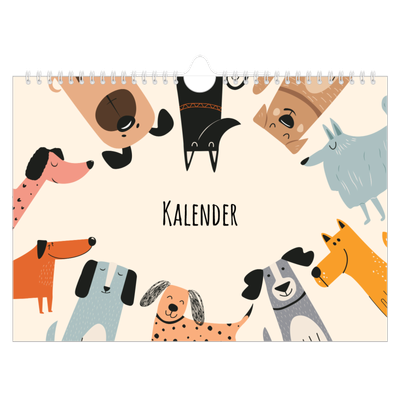 Fotokalender A4 — Hundepoter og kruseduller [kalender-forside]