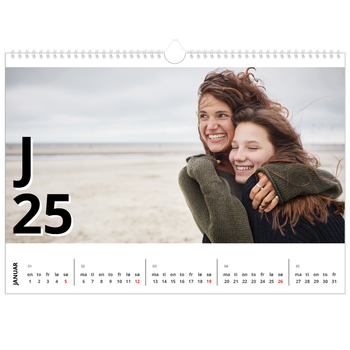 Fotokalender A3 — Bokstav og tall