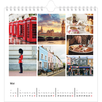 Månedskalender kvadratisk — Bilderutenett [kalender-forside]