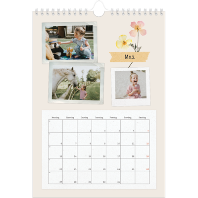 Fotokalender A4 (20 x 30 cm) — Vintage scrapbooking [kalender-forside]