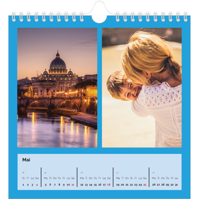 Månedskalender kvadratisk — Skarpe farger [kalender-forside]