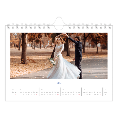 Fotokalender A5 — Klassisk kobolt [Mai]