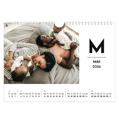 Fotokalender A4 — Bokstav i fokus [kalender-forside]