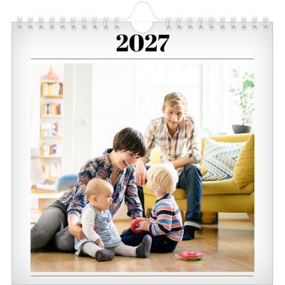 Månedskalender kvadratisk — Avisstil [kalender-forside]