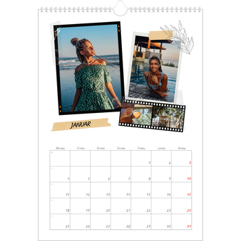 Fotokalender A3 — Scrapbook stil