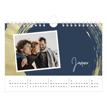 Fotokalender A5 — Gylne penselstrøk