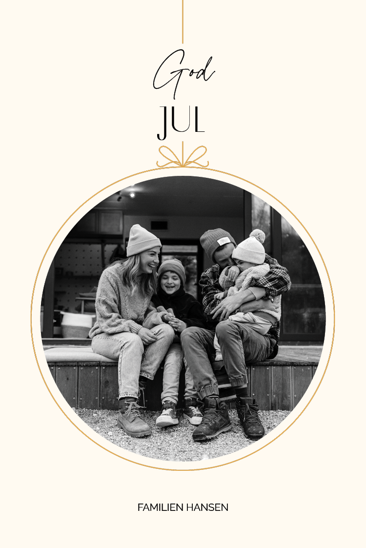 Fotokort — Julekule-ramme