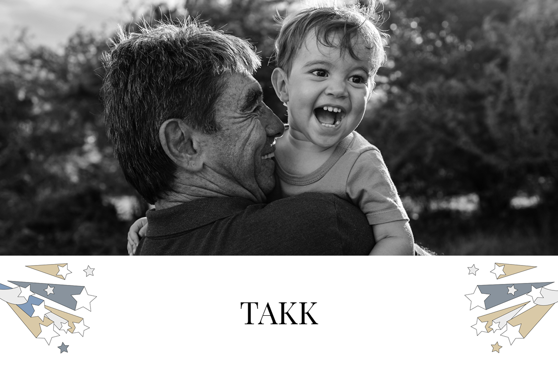 Takkekort — Takkekort med stjerneskudd