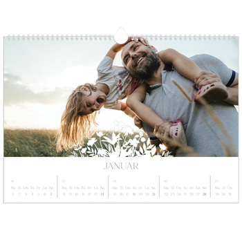 Fotokalender A3 — Blomstermotiv