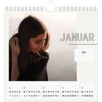 Fotokalender Kvadratisk — Kalender notater