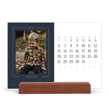 Bordkalender med trestativ - Liggende — Prøyssisk blå
