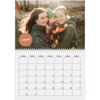 Fotokalender A4 dobbel — Fotoklistremerke